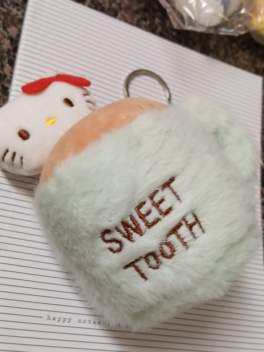 #HelloKitty Sweet Tooth Plush #Keychain - Mint